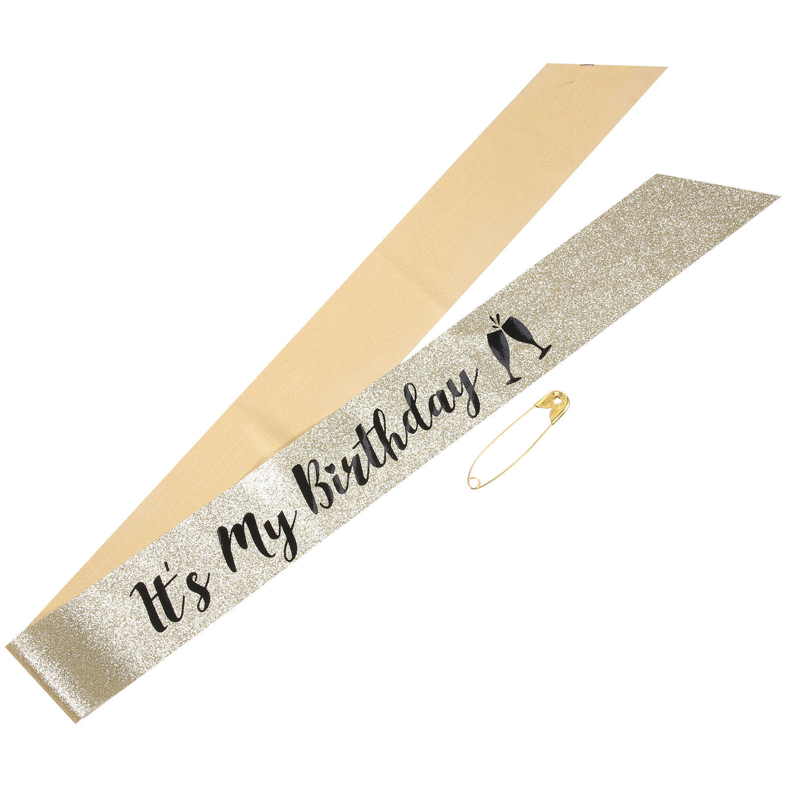 Birthday Sash Glitter - 1 шт. блестящая тканевая лента для
