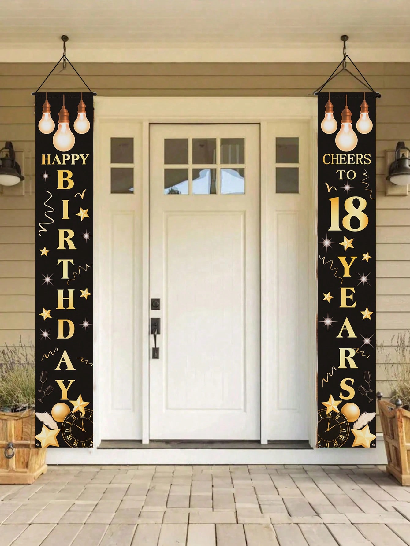 Party Banner Gold - 1 пара баннеров для празднования 18-го