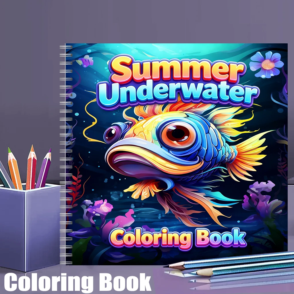 Event Supplies - Летняя книжка-раскраска для взрослых с подводными