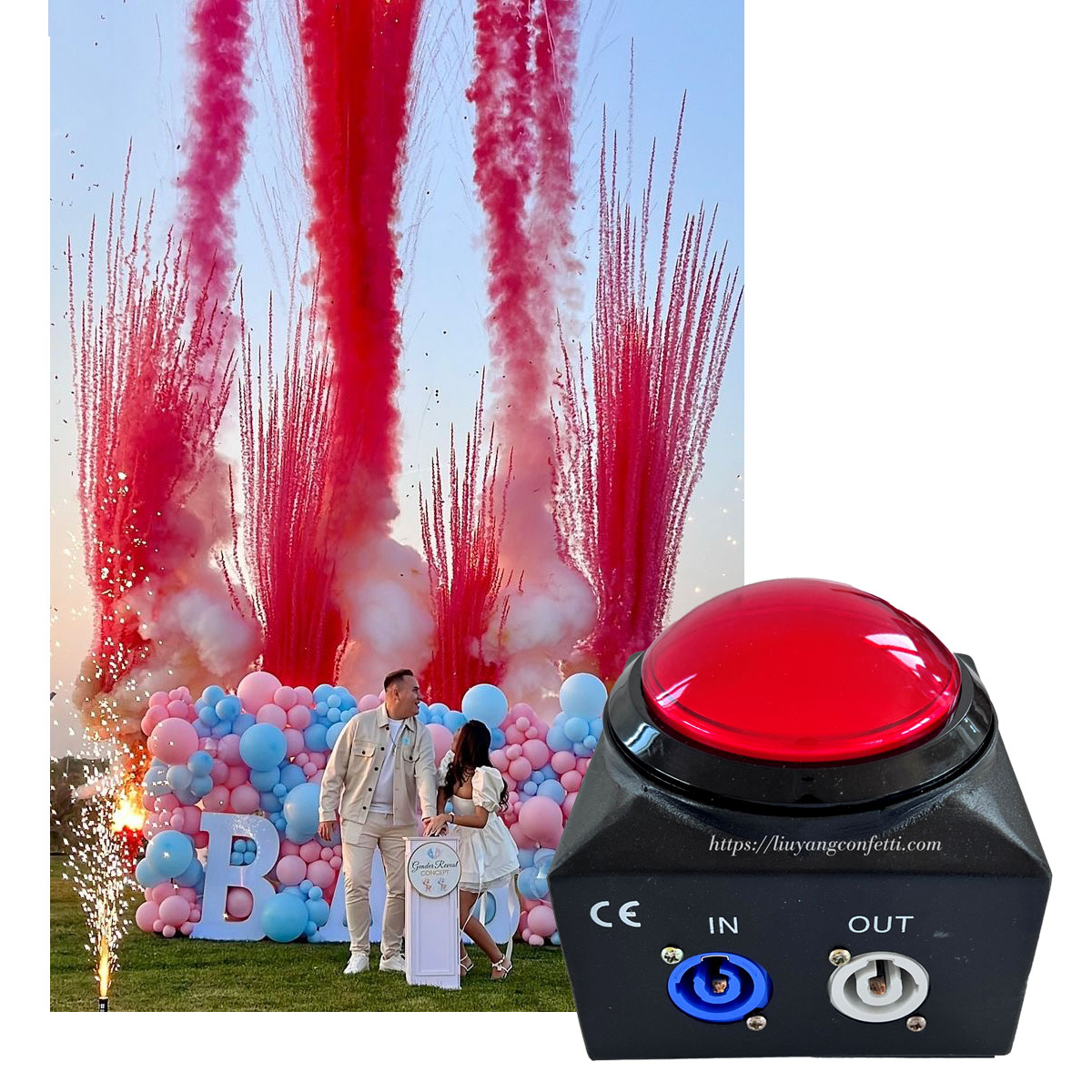 Confetti Cannon Tube - Контроллер для пуска красной кнопки для