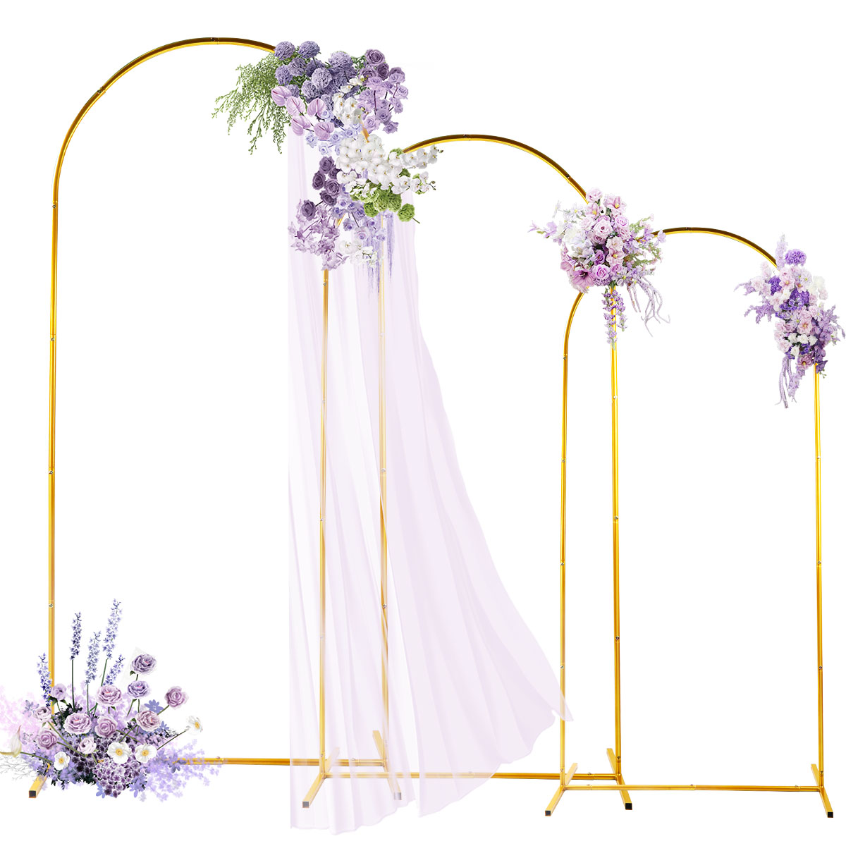 Balloon Arch Kit - 3 упаковки золотых металлических арочных наборов,