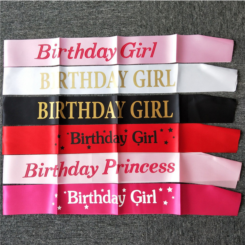 Ленты на день рождения для дев – обзор и цена Birthday Sash Glitter