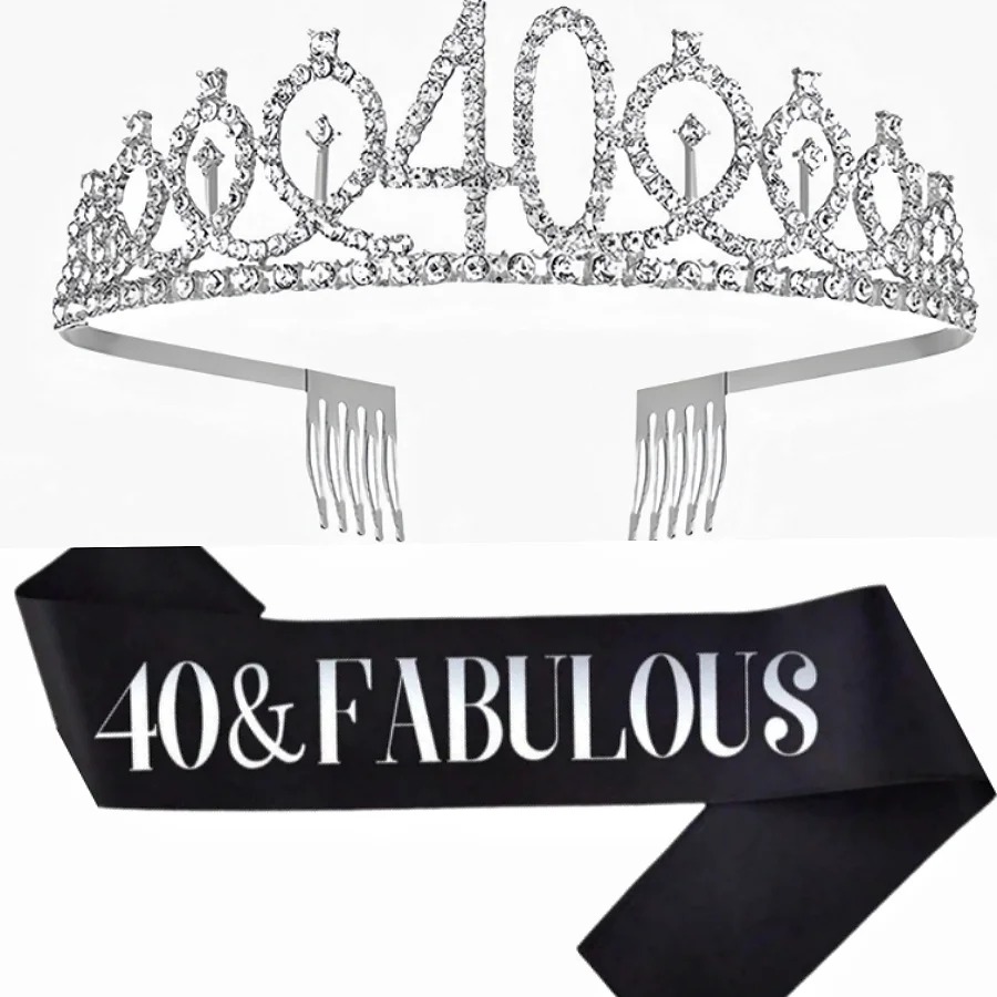 Блестящая серебристая корона-т – обзор и цена Birthday Sash Glitter