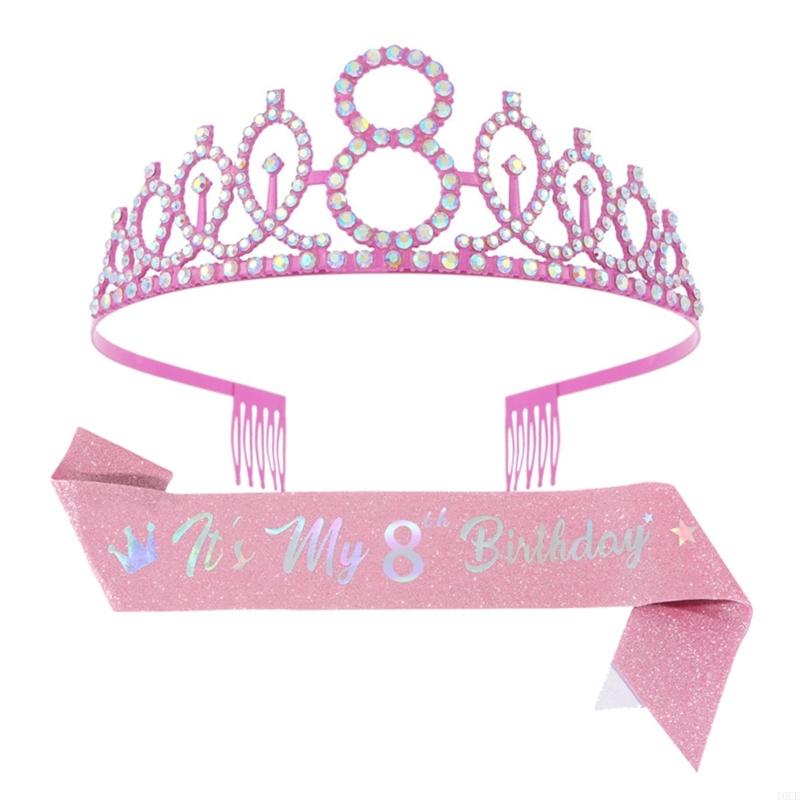 Сверкающие розовые диадемы и п – обзор и цена Birthday Sash Glitter