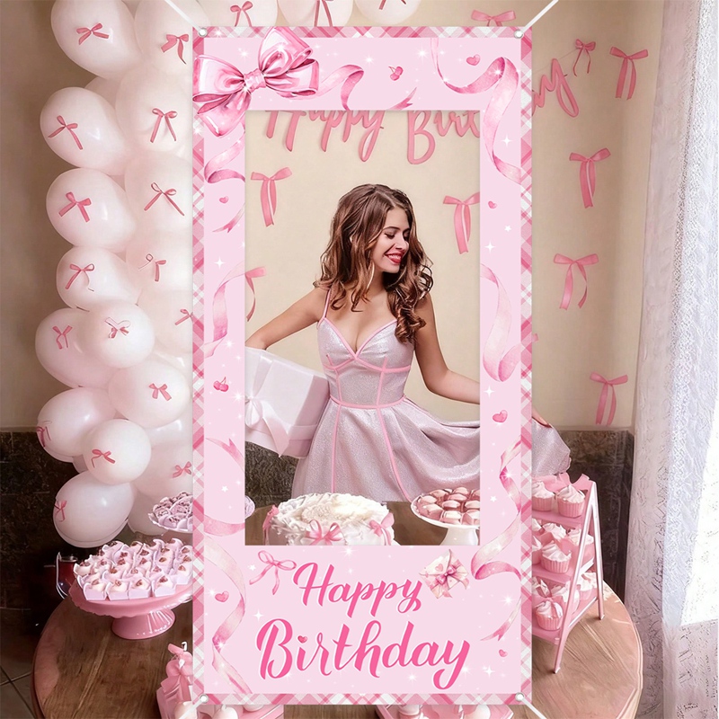 Розовая рамка для фотосессии с – обзор и цена Photo Booth Frame