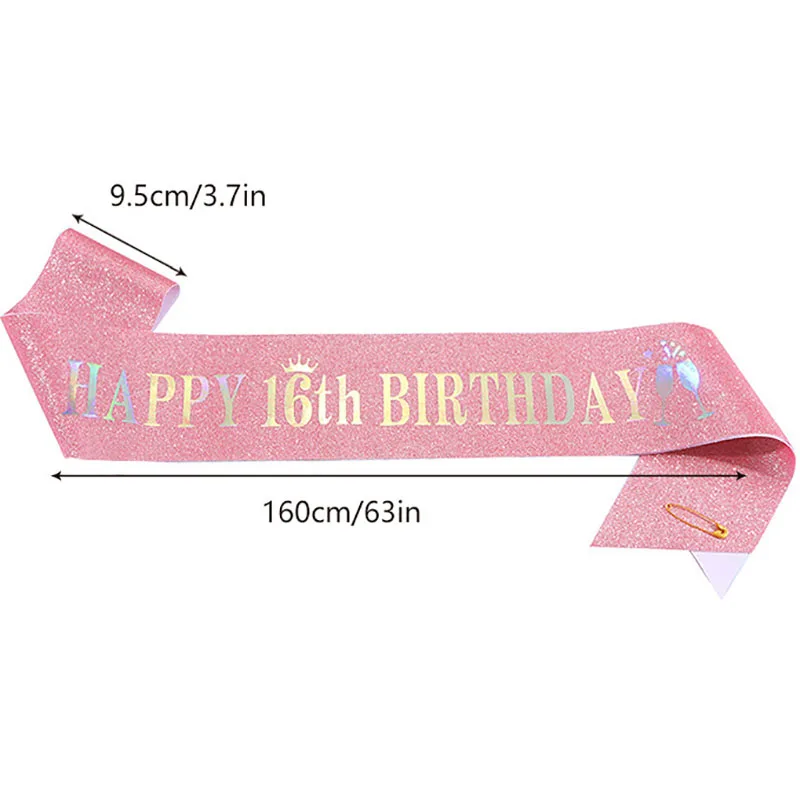 Пояс с блестками для девочек,  – обзор и цена Birthday Sash Glitter