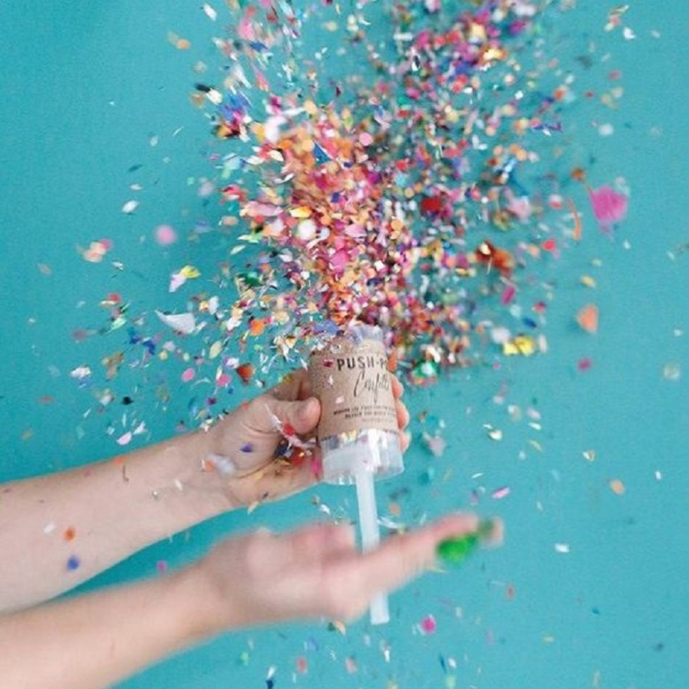 Круглые пуш-ап конфетти, 1 шт. – обзор и цена Confetti Cannon Tube