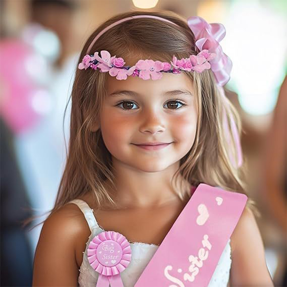 Розово-голубая атласная лента  – обзор и цена Birthday Sash Glitter