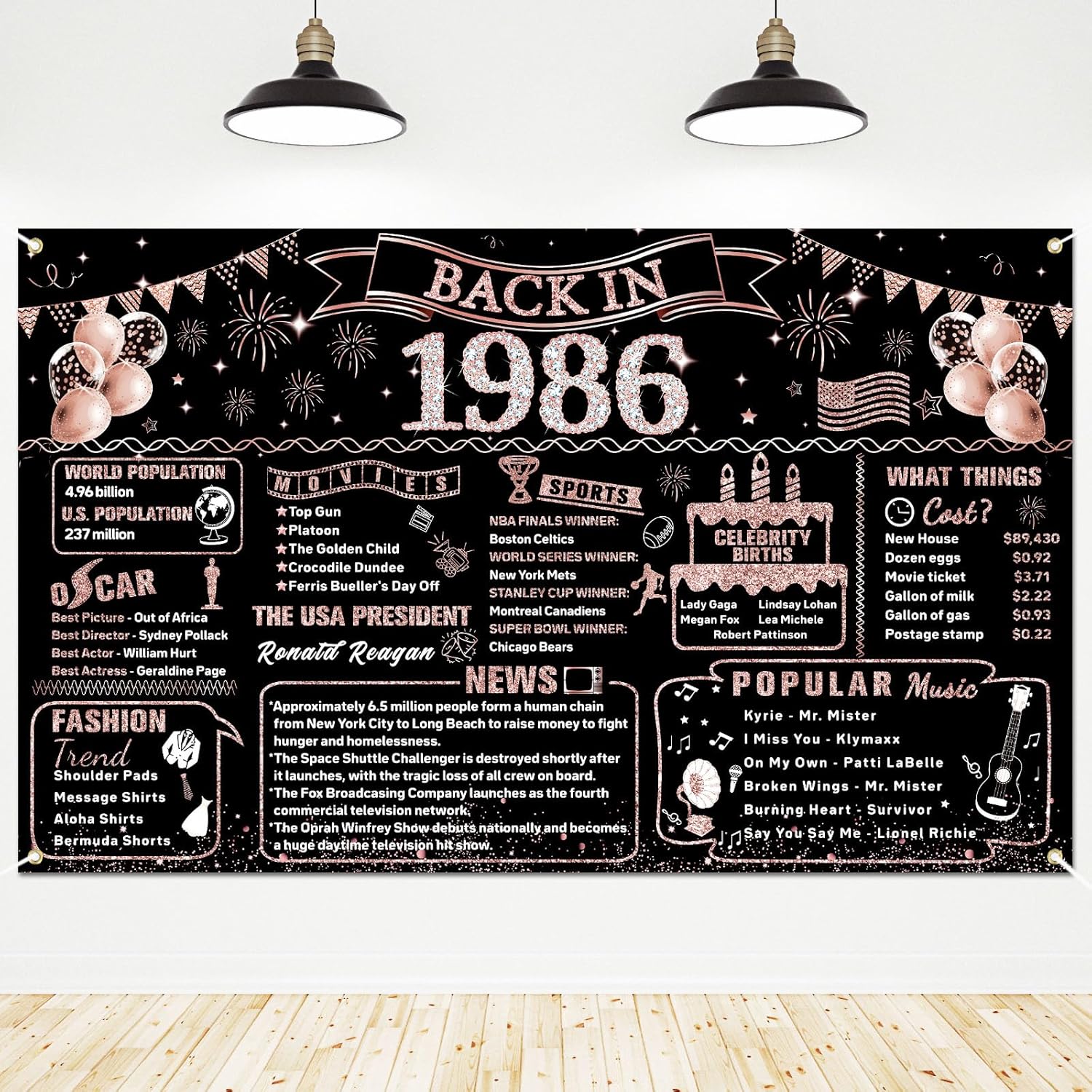 Украшения на 40-летие для женщ – обзор и цена Party Banner Gold