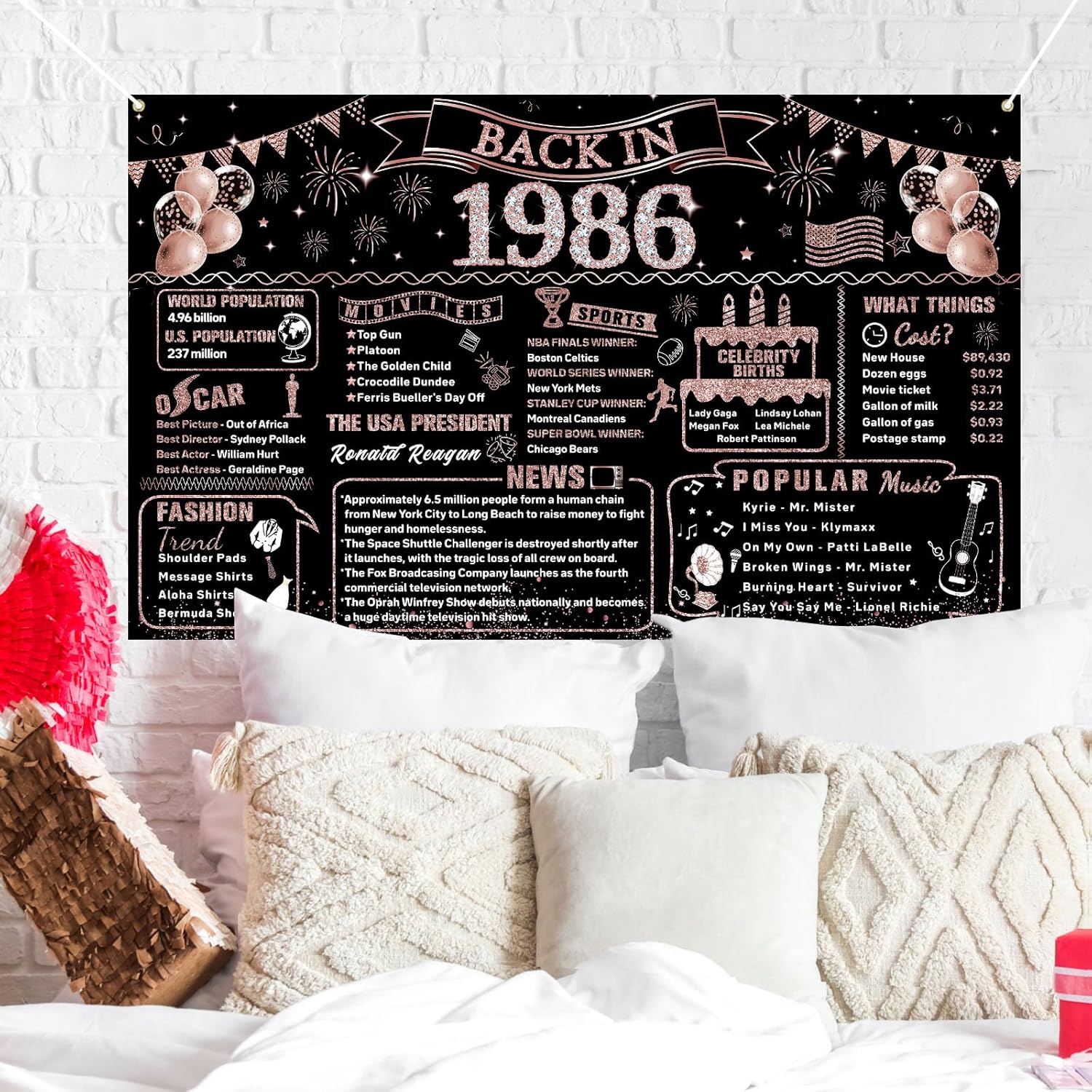 Украшения на 40-летие для женщ – обзор и цена Party Banner Gold