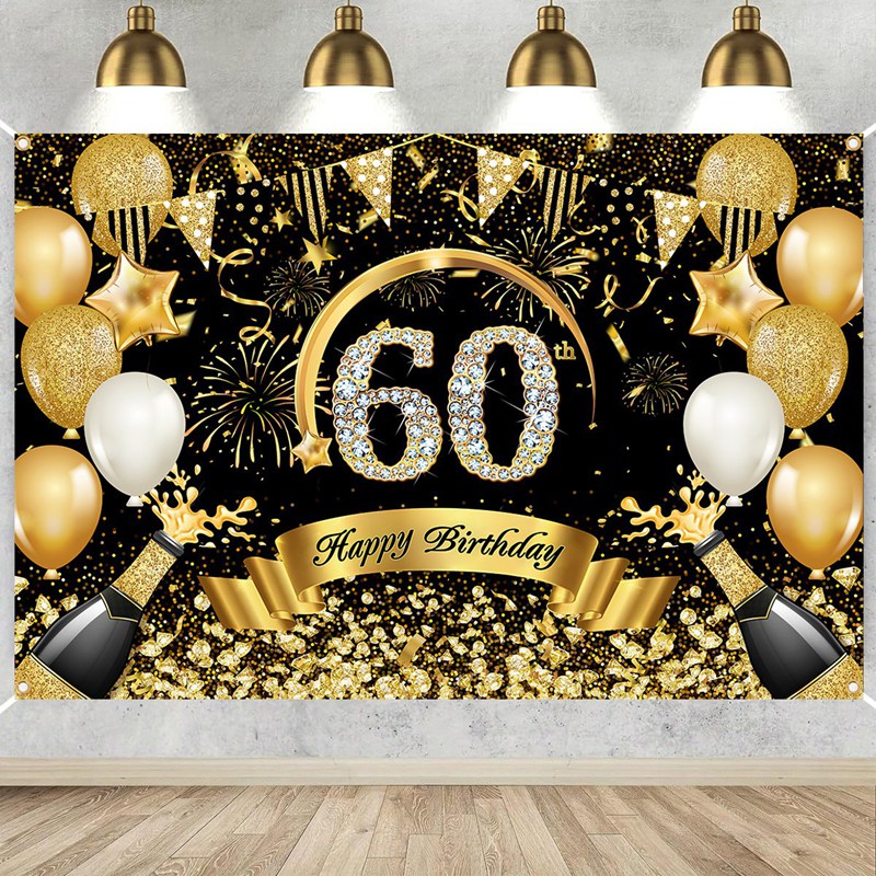 Баннеры с днем рождения 30, 40 – обзор и цена Party Banner Gold