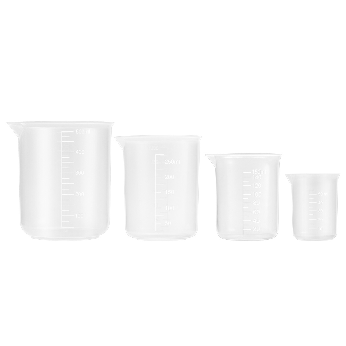 4 шт. 50 мл 150 мл 250 мл 500  – обзор и цена Plastic Cup 50Pcs