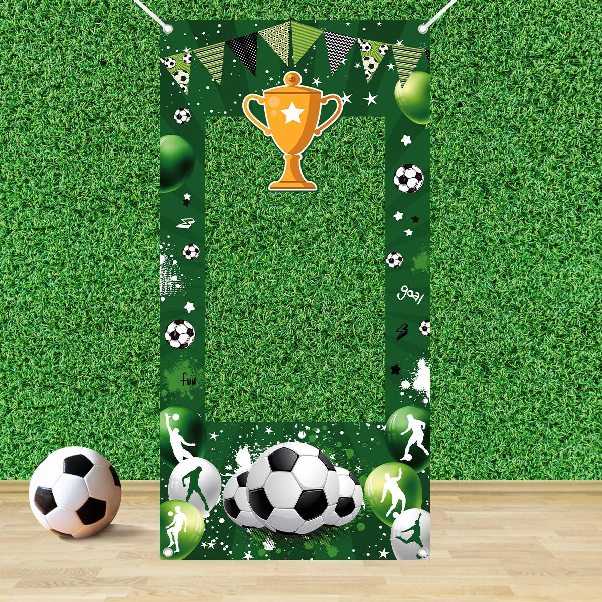1 шт., зеленая футбольная деко – обзор и цена Photo Booth Frame