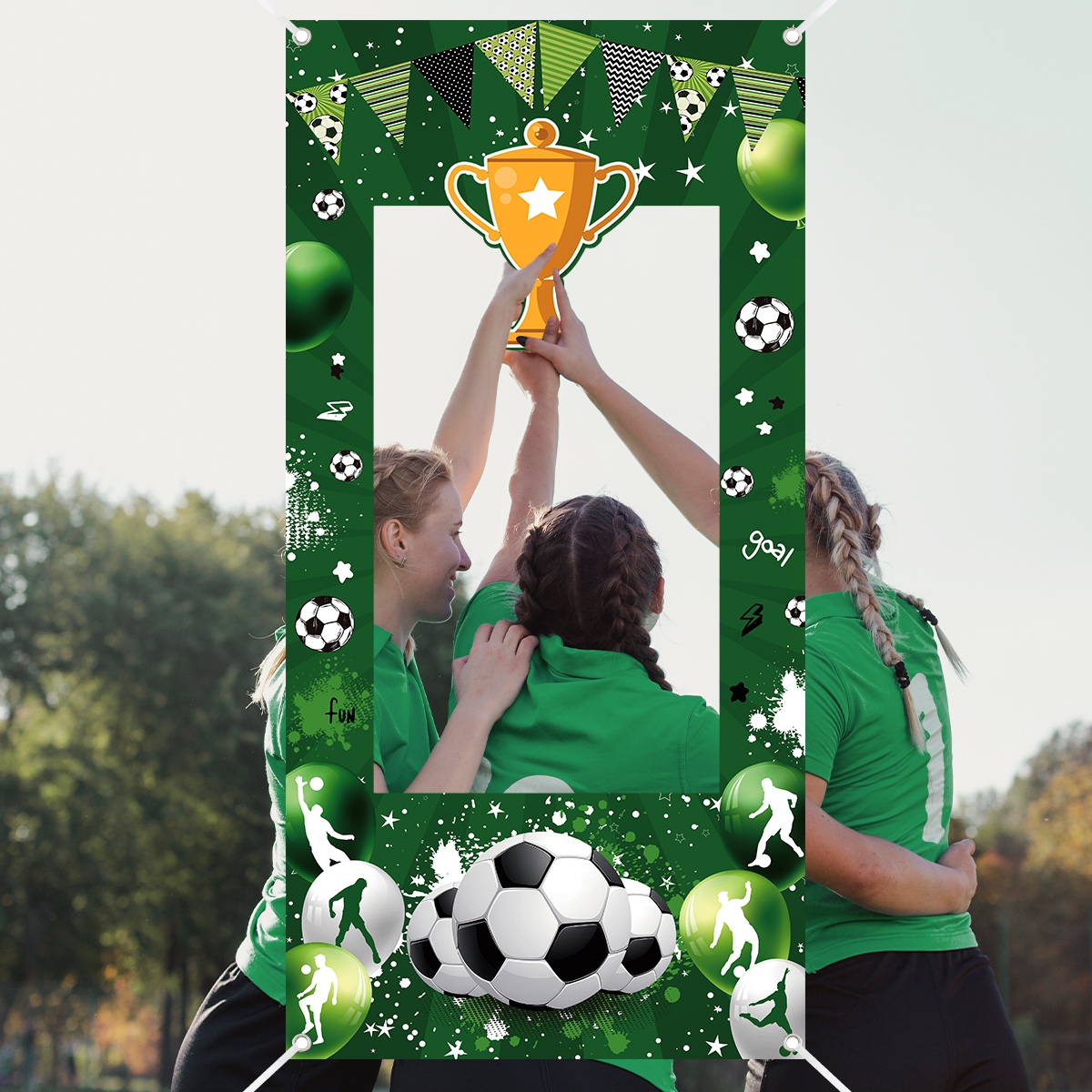 1 шт., зеленая футбольная деко – обзор и цена Photo Booth Frame