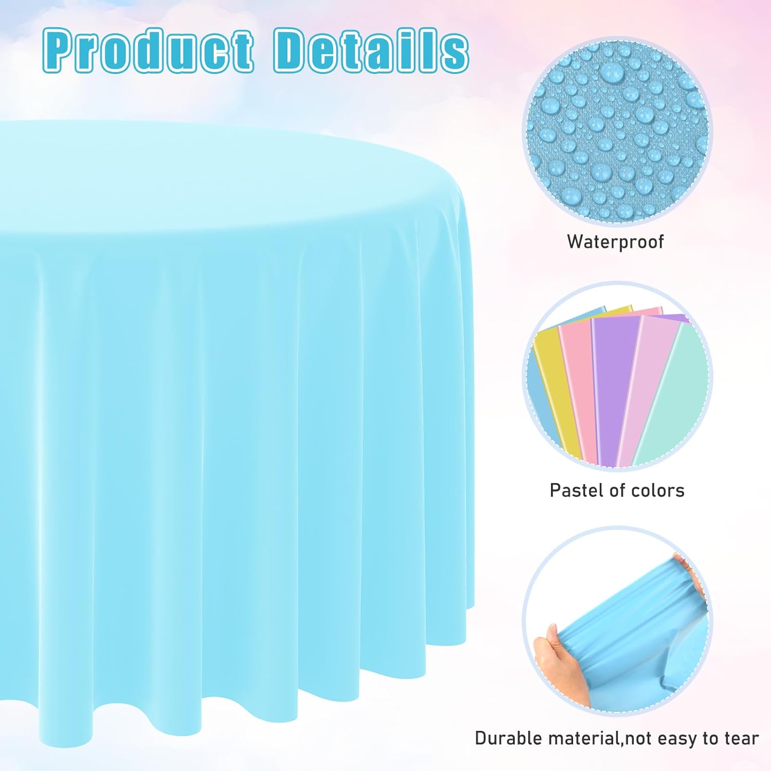 Одноразовая круглая однотонная – обзор и цена Table Cloth Disposable