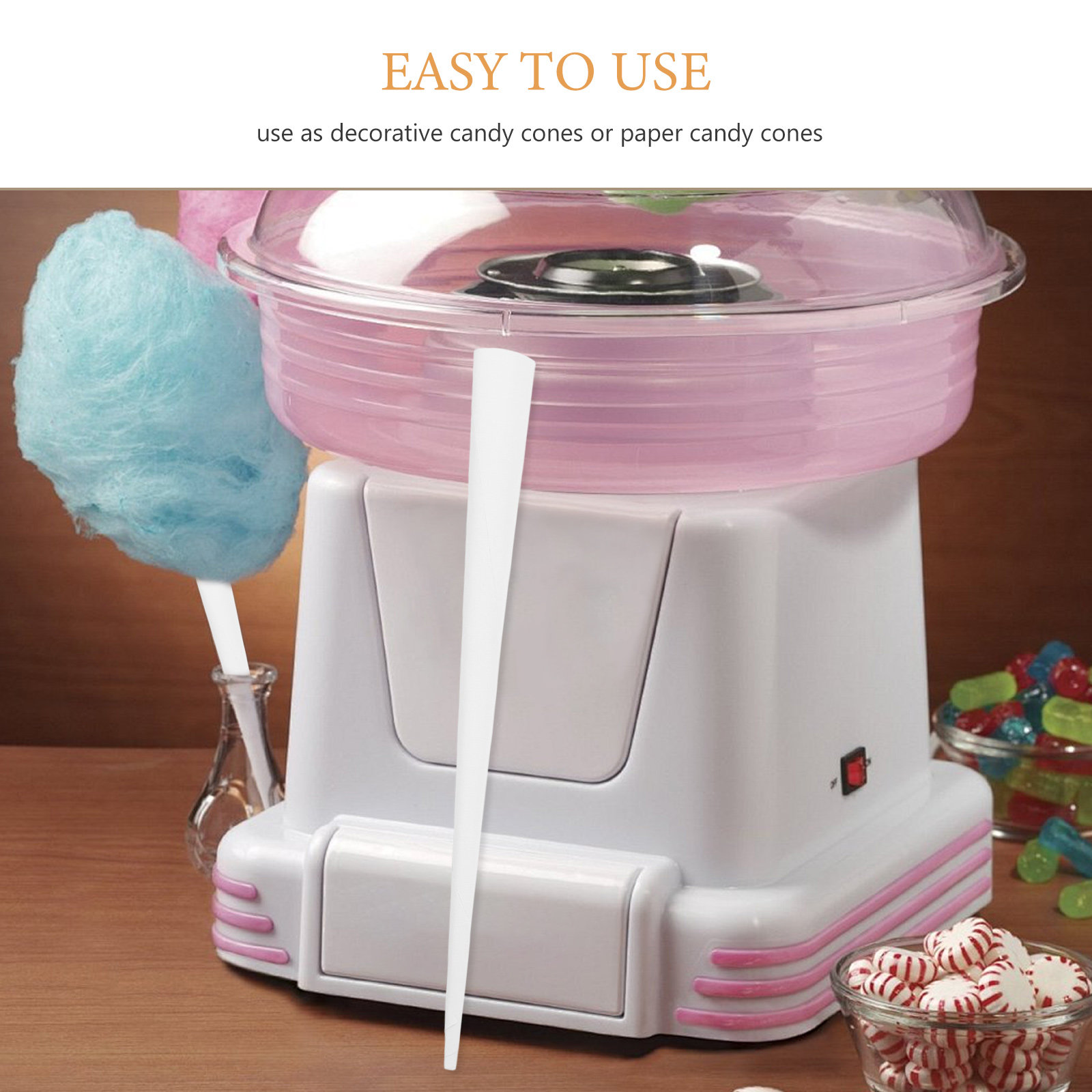 20 шт. бумажных палочек для са – обзор и цена Cotton Candy Cone