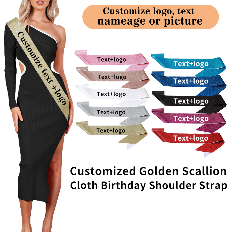 Блестящий атласный пояс своими – обзор и цена Birthday Sash Glitter
